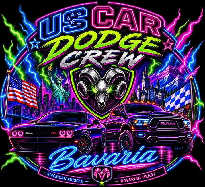 Logo der Facebook-Gruppe US-Car Dodge Crew Bavaria