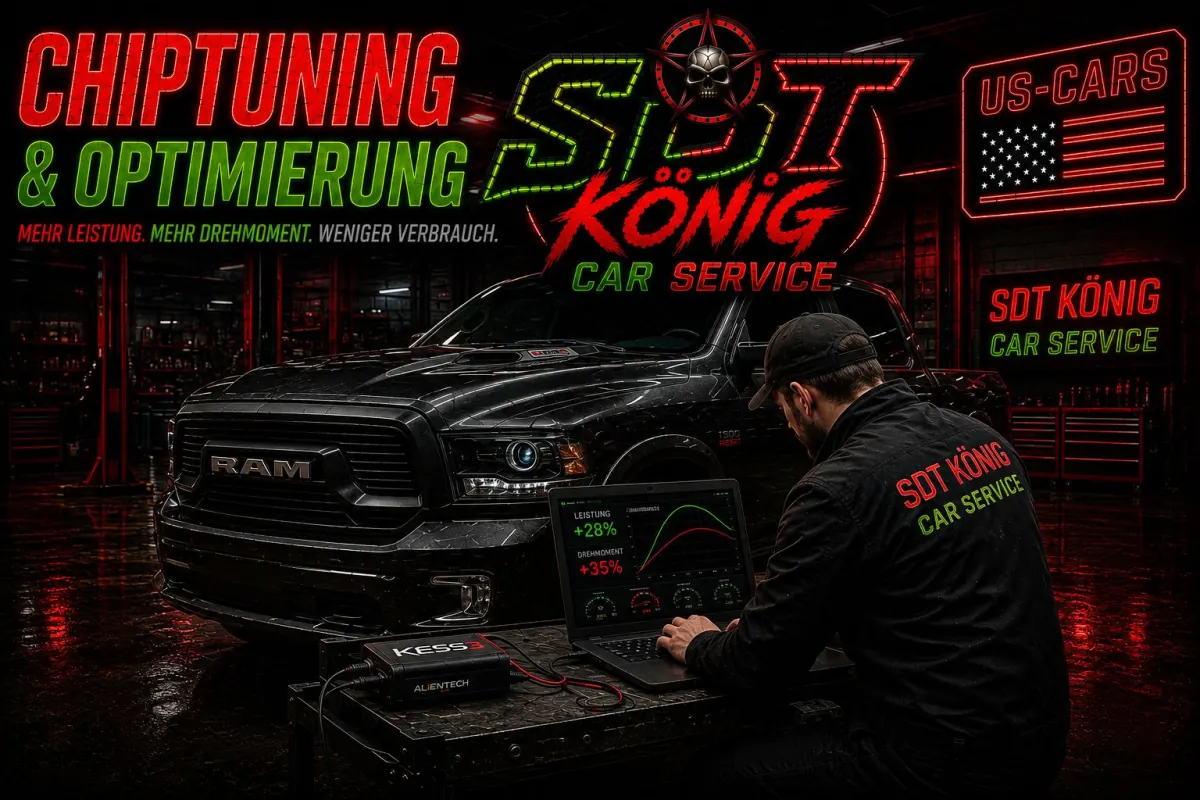 Chiptuning bei SDT König Car Service – Leistungsoptimierung an einem RAM 1500 per Laptop