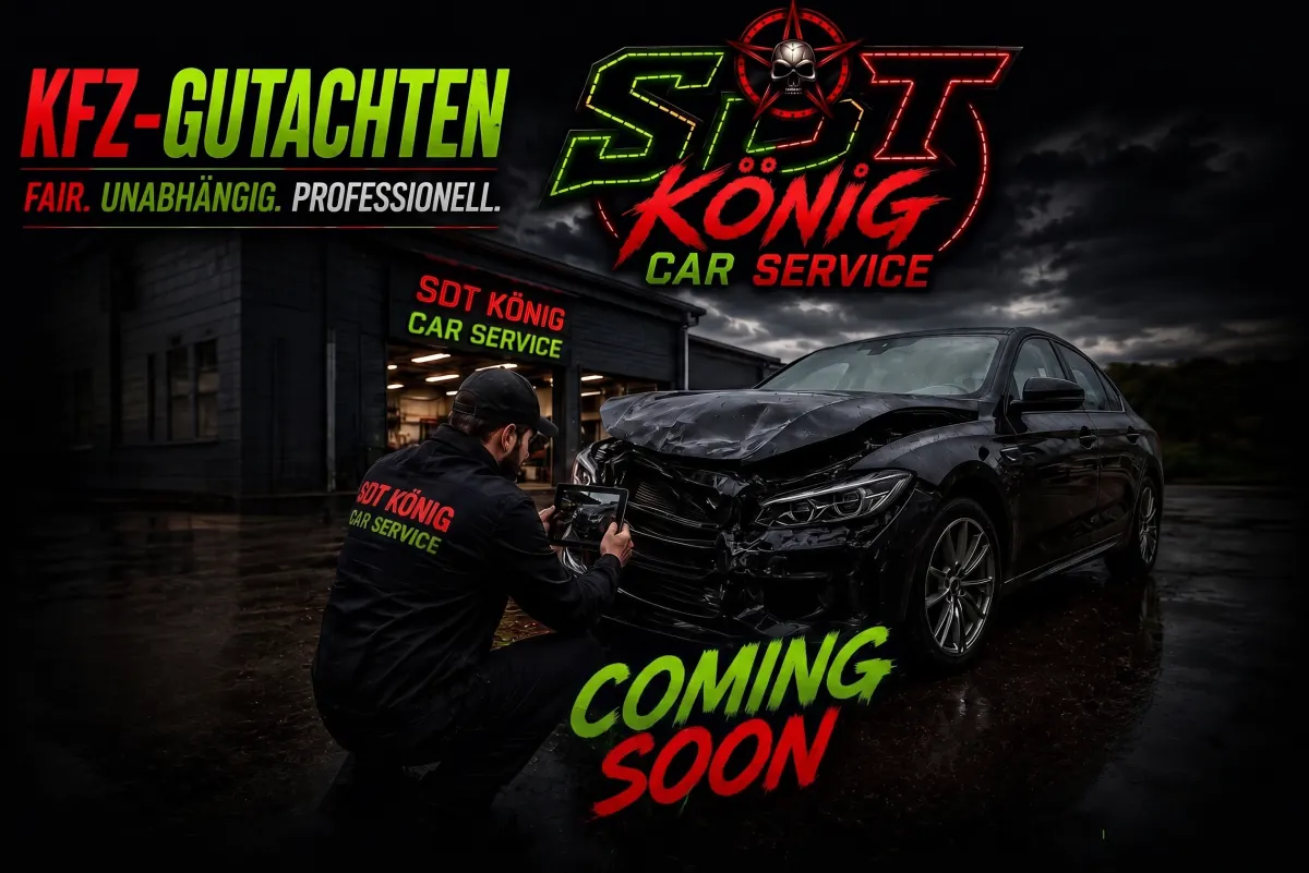 KFZ-Gutachten bei SDT König Car Service – Schadenaufnahme an einem Unfallfahrzeug