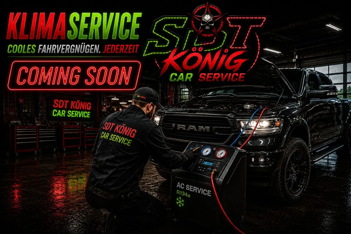 Klimaservice bei SDT König Car Service – Klimaanlagenwartung an einem RAM Pickup